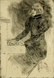 A Shaker Pianist (1888) etching (16.99 x 11.75&nbsp;cm) Los Angeles County Museum of Art